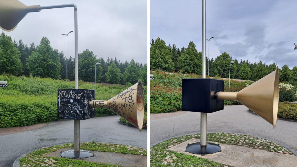 Kakophone-taideteos, Jyväskylä: töhrynpoisto ja kunnostus